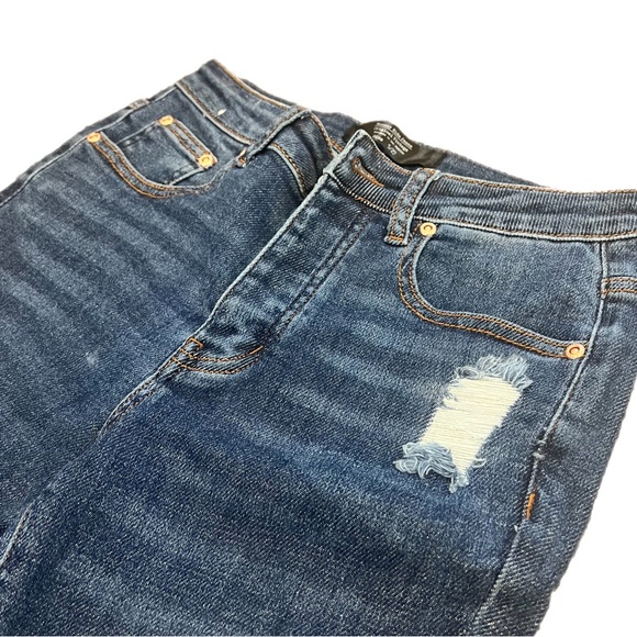 Monkey Ride Los Angeles Distressed Frayed Straight Leg Jeans Size 27 / 5 - Picture 3 of 8